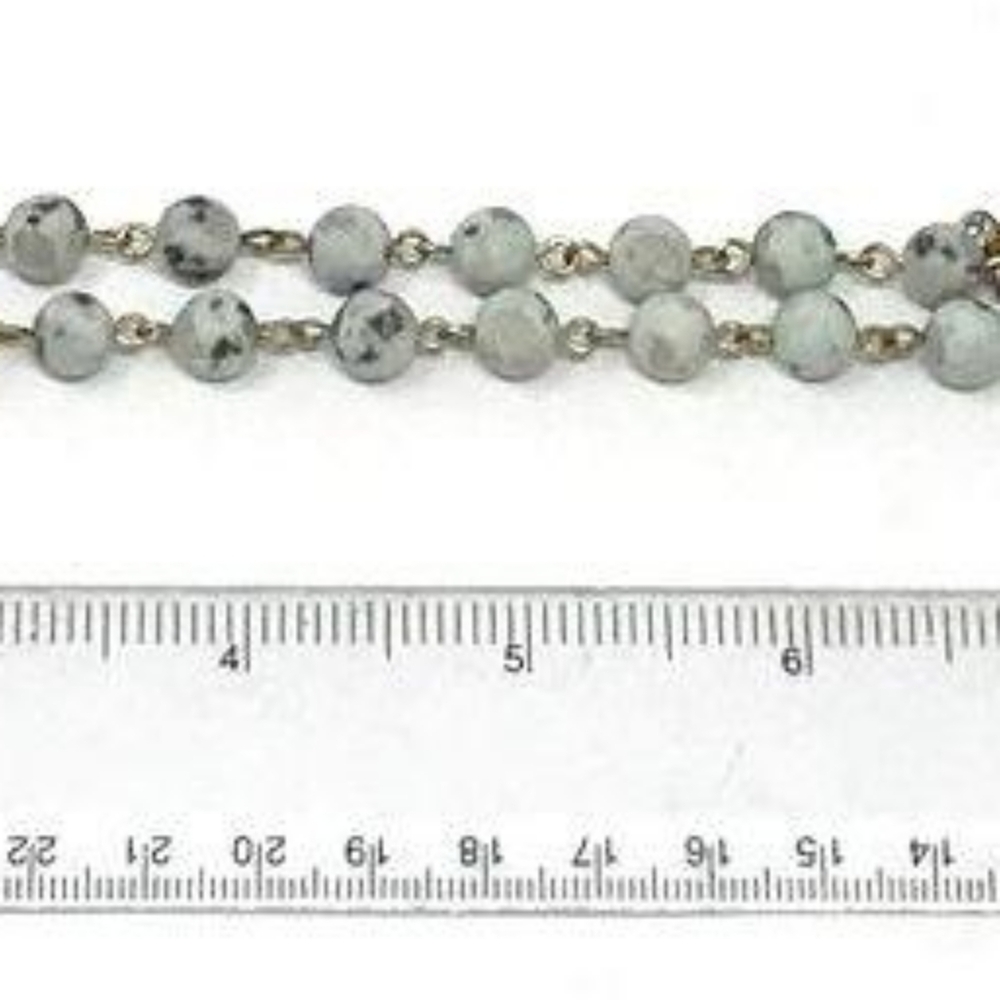 Vintage John Wind Gray Quartz Lariat Necklace Gold Tassel Excellent! - Picture 4 of 6